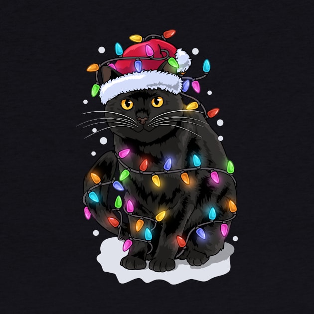 Cat Christmas Santa Hat Christmas Light by KAWAIITEE